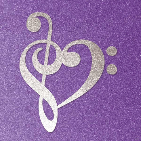 Purple Glitter Musical Heart PS4 Controller Skin