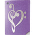 Purple Glitter Musical Heart PS5 Digital Edition Console Skin