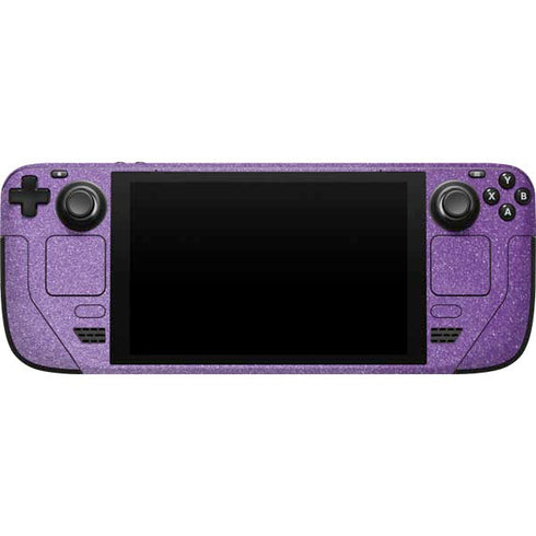 Purple Glitter Musical Heart Steam Deck Handheld Gaming Computer Skin
