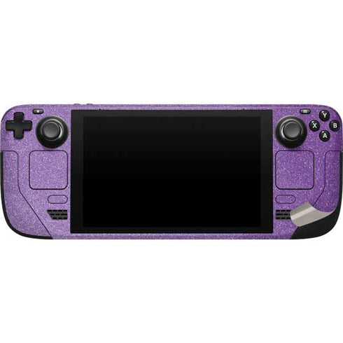 Purple Glitter Musical Heart Steam Deck Handheld Gaming Computer Skin