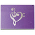 Purple Glitter Musical Heart Surface Book 2 15in Skin