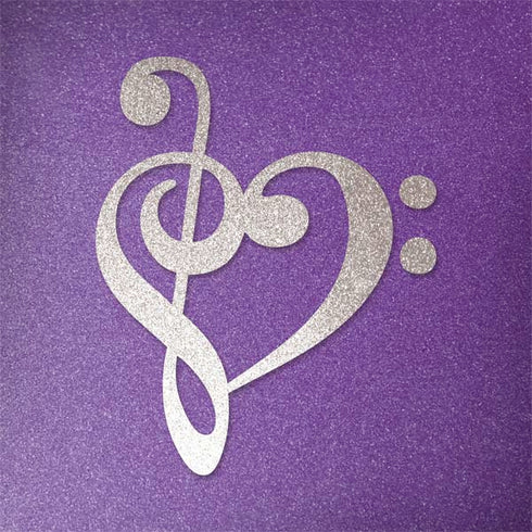 Purple Glitter Musical Heart Surface Book 2 15in Skin