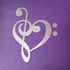 Purple Glitter Musical Heart Surface Book 2 15in Skin