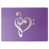 Purple Glitter Musical Heart Surface Laptop 2 Skin