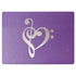 Purple Glitter Musical Heart Surface Laptop 3 13.5in Skin