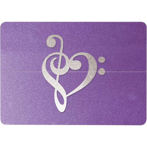 Purple Glitter Musical Heart Surface Laptop Studio Skin