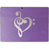 Purple Glitter Musical Heart Surface Pro 9 Skin