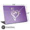 Purple Glitter Musical Heart Universal Laptop 11in (8.8 x 6.2in) Skin