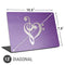 Purple Glitter Musical Heart Universal Laptop 13in (10.6 x 7.6in) Skin