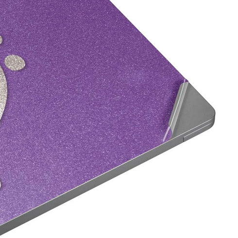 Purple Glitter Musical Heart Universal Laptop 13in (10.6 x 7.6in) Skin