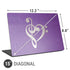 Purple Glitter Musical Heart Universal Laptop 15in (12.2 x 8.8in) Skin