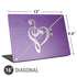 Purple Glitter Musical Heart Universal Laptop 16in (13 x 9.4in) Skin