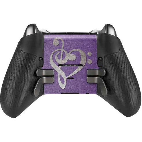 Purple Glitter Musical Heart Xbox Elite Wireless Controller Series 2 Skin