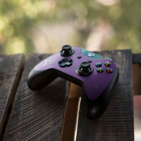Purple Glitter Musical Heart Xbox One Controller Skin