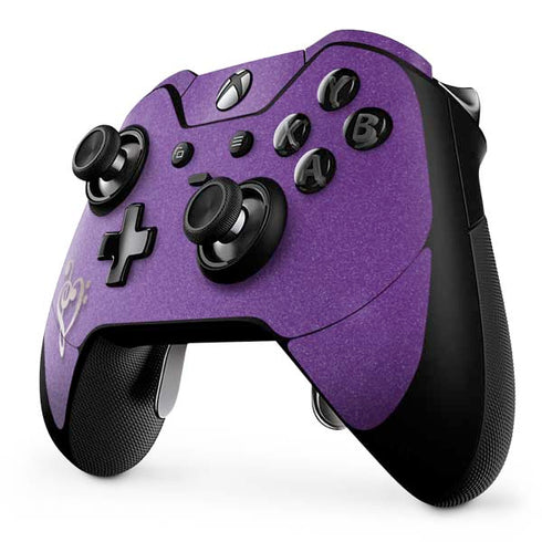 Purple Glitter Musical Heart Xbox One Elite Controller Skin