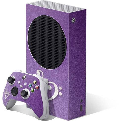 Purple Glitter Musical Heart Xbox Series S Bundle Skin