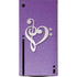 Purple Glitter Musical Heart Xbox Series X Console Skin