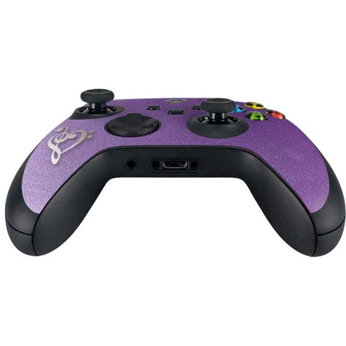 Purple Glitter Musical Heart Xbox Series X Controller Skin