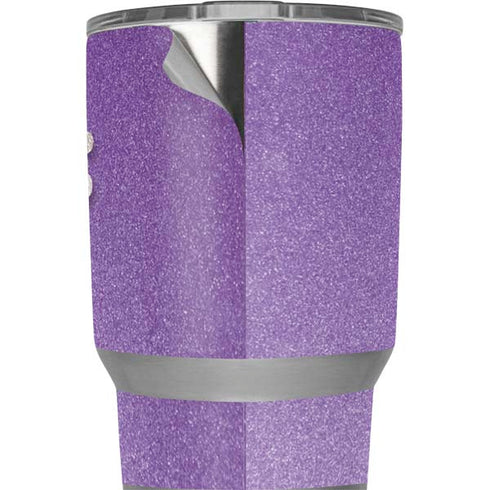 Purple Glitter Musical Heart Yeti 20oz Tumbler Skin
