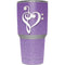 Purple Glitter Musical Heart Yeti 30oz Rambler Tumbler Skin