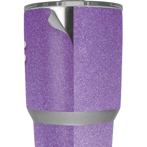 Purple Glitter Musical Heart Yeti 30oz Rambler Tumbler Skin