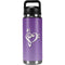 Purple Glitter Musical Heart YETI Rambler 26oz Bottle Skin