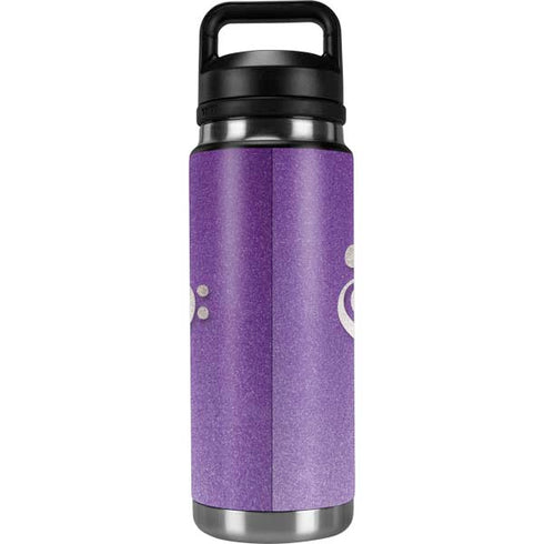 Purple Glitter Musical Heart YETI Rambler 26oz Bottle Skin