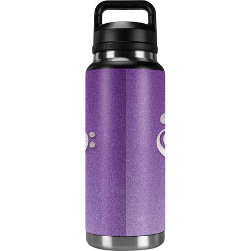 Purple Glitter Musical Heart YETI Rambler 36oz Bottle Skin