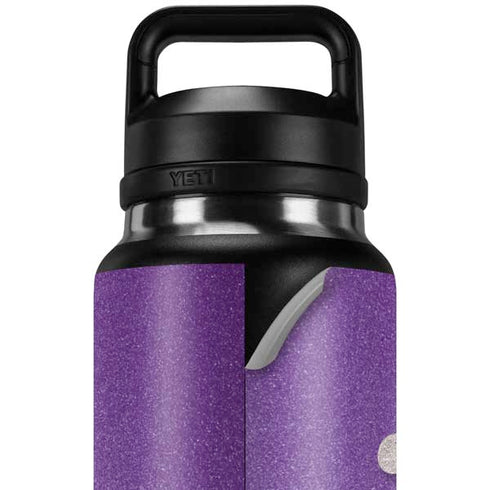 Purple Glitter Musical Heart YETI Rambler 36oz Bottle Skin