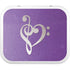 Purple Glitter Musical Heart YETI Roadie 24 Hard Cooler Skin