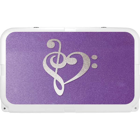 Purple Glitter Musical Heart YETI Tundra 45 Hard Cooler Skin