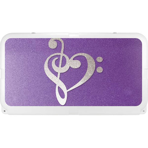 Purple Glitter Musical Heart YETI Tundra 75 Hard Cooler Skin