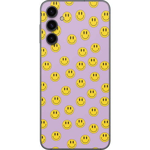 Purple Happy Face Pattern Galaxy A14 5G Skin