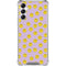 Purple Happy Face Pattern Galaxy A15 5G Clear Case