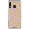Purple Happy Face Pattern Galaxy A30 Clear Case