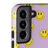 Purple Happy Face Pattern Galaxy S22 Pro Case