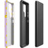 Purple Happy Face Pattern Galaxy S22 Ultra Pro Case