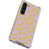 Purple Happy Face Pattern Galaxy S23 Clear Case
