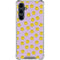 Purple Happy Face Pattern Galaxy S23 FE Clear Case