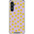 Purple Happy Face Pattern Galaxy S23 FE Clear Case