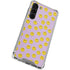 Purple Happy Face Pattern Galaxy S23 Plus Clear Case