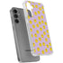 Purple Happy Face Pattern Galaxy S24 Plus Clear Case