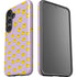 Purple Happy Face Pattern Galaxy S24 Plus Impact Case