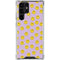 Purple Happy Face Pattern Galaxy S24 Ultra Clear Case