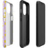 Purple Happy Face Pattern iPhone 14 Plus Impact Case