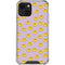 Purple Happy Face Pattern iPhone 14 Plus Clear Case