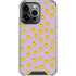 Purple Happy Face Pattern iPhone 14 Pro Clear Case