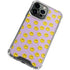 Purple Happy Face Pattern iPhone 15 Pro Clear Case