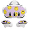 Purple Happy Face Pattern Meta Quest 3 Skin