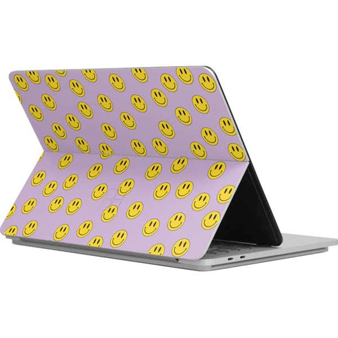 Purple Happy Face Pattern Surface Laptop Studio Skin